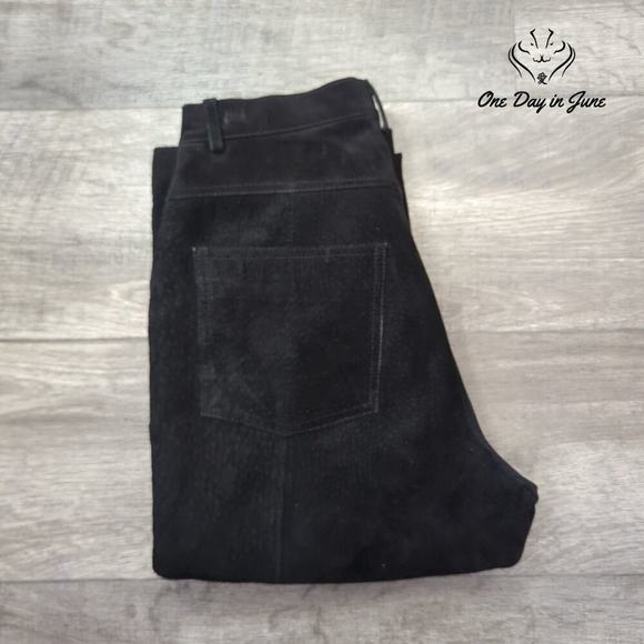 Hugo Buscati Suede Leather Pants Size 8 - Picture 6 of 6